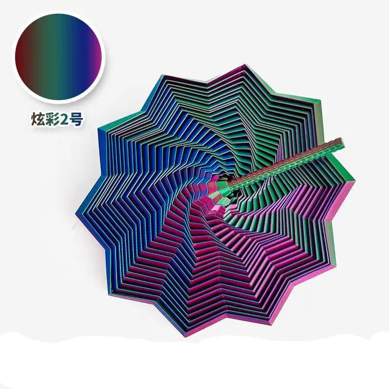 3D Printing Expanded Sensory Fidget Star Model Visual Illusion Hexagon Whirling Spiral Ornaments Stress Relief Board Game