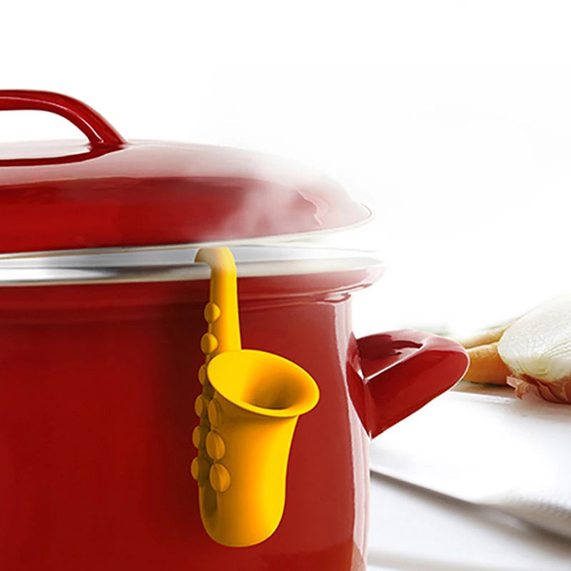 Silicone Pot Lid Anti-spill Rack Anti-Overflow Stopper Pot Cover Lifter Holder Kitchen Tool Gadget Кухонная утварь