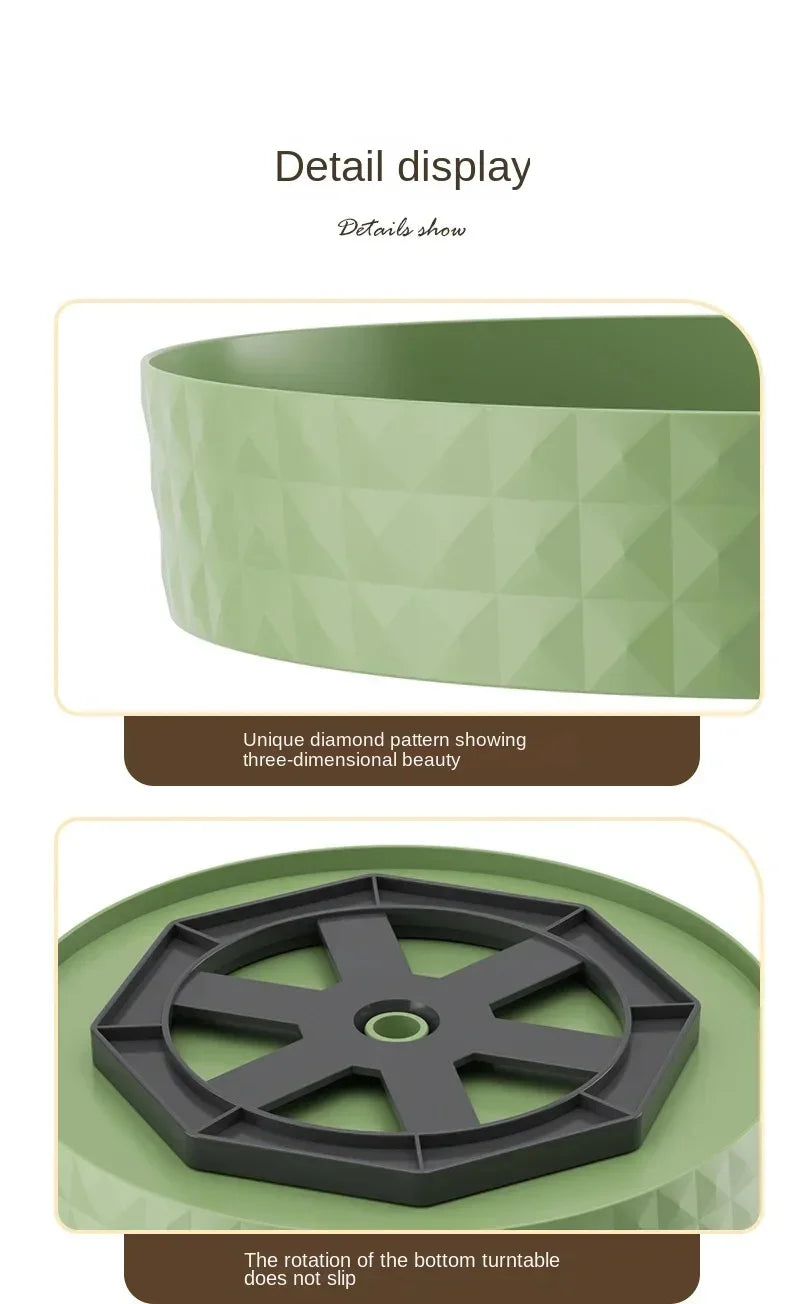 Rotating Spice Rack Organizer For Kitchen Cosmetics Storage Convenient and Space-Saving Solution for Apartments & College Dorms