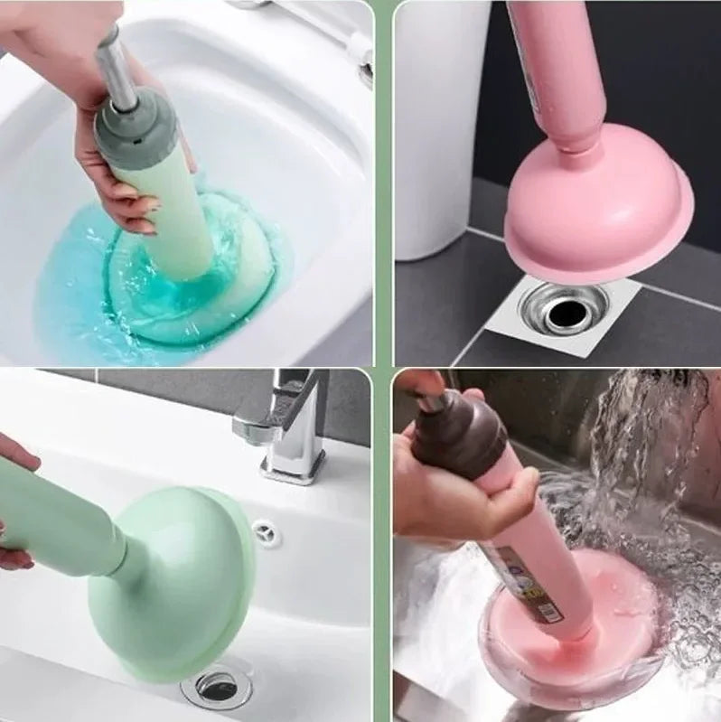 Silicone Toilet Pipe Plunger Vacuum Suction Cups High Pressure Pump Anti Blocking Unblocking Pipeline Drain Household Reusable