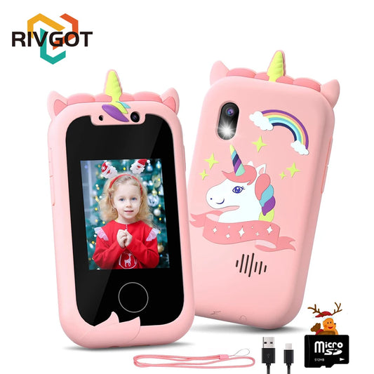 Kids Smart Phone Camera Toys Touchscreen Learning Toy for 3-12 Year Old Boys Girls Phone MP3 Player Christmas Birthday Gifts