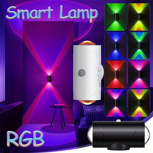 Smart Motion Sensor Night Light,RGB Color Changing LED Mood Lamp,Type-C,Magnetic Mount for Bedroom,Desk,Closet,Bathroom,Hallway