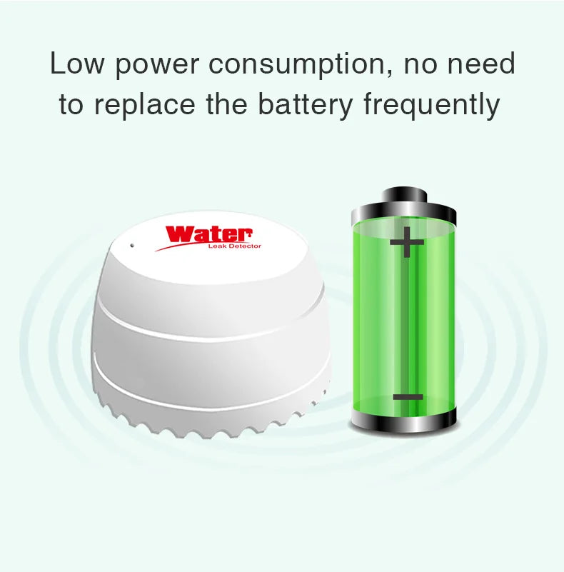 Wifi Water Detector Leakage Sensor Alarm Leak Detector 40DB Sound Tuya smart Smart Life APP Flood Alert Overflow Security