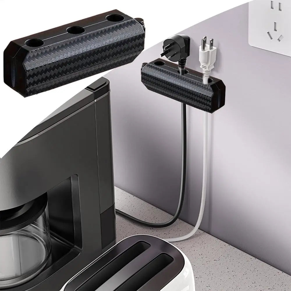 3 Holes Magnetic Cable Organizer Holder Cable Smooth Adjustable Cord Holder Under Desk Cable Management Wire Keeper Cable Clip