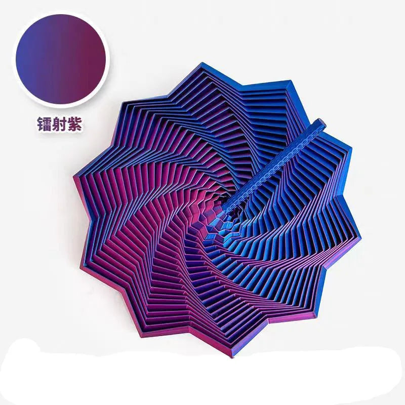 3D Printing Expanded Sensory Fidget Star Model Visual Illusion Hexagon Whirling Spiral Ornaments Stress Relief Board Game