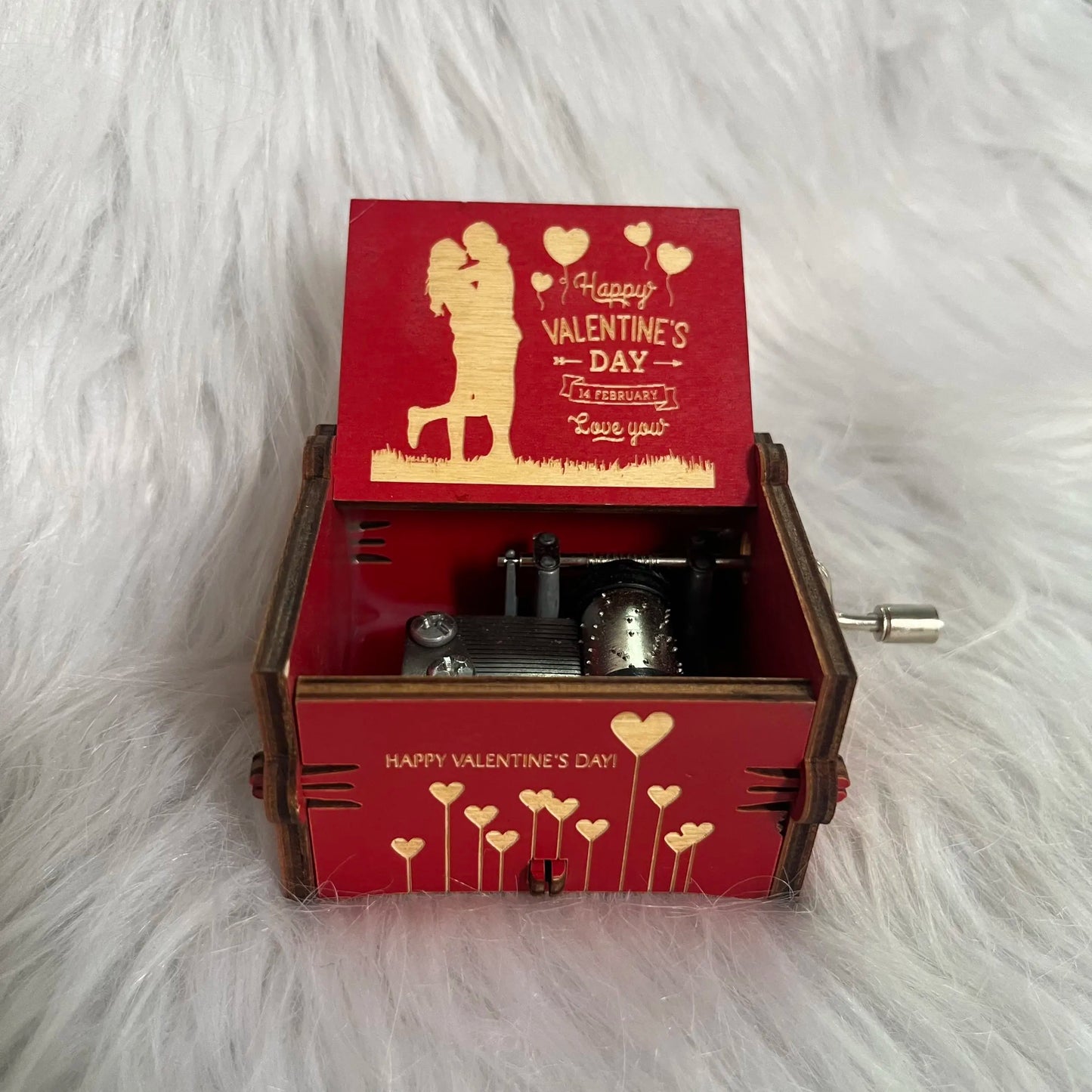 Hot Anime Wooden Carved Music Box Premium Home Decoration Ornament Gift for Christmas/Birthday/Valentine's Day Handmade Gift