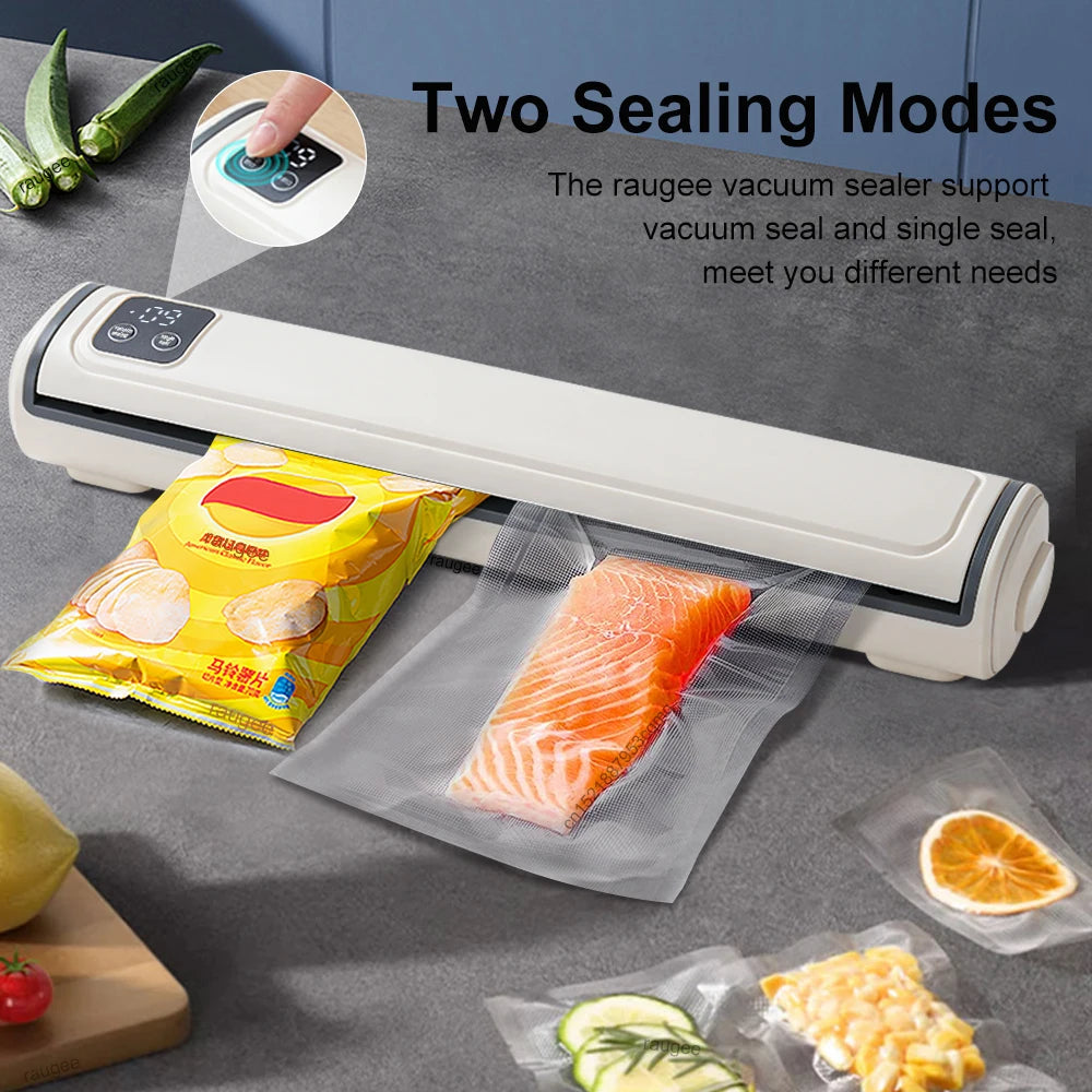 Electric Vacuum Sealer Automatic Food Vacuum Sealer With 10pcs Vacuum Bags Small Portable Household Vacuum Food Sealing Machine