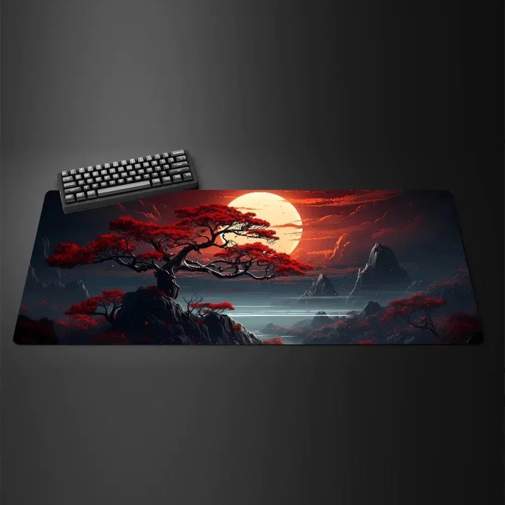 White Black Mouse Pad XXL Gaming Computer Mausepad Big Art Deskmat Playmat Laptop Office Accessories Carpet Non-Slip Mat 800x400