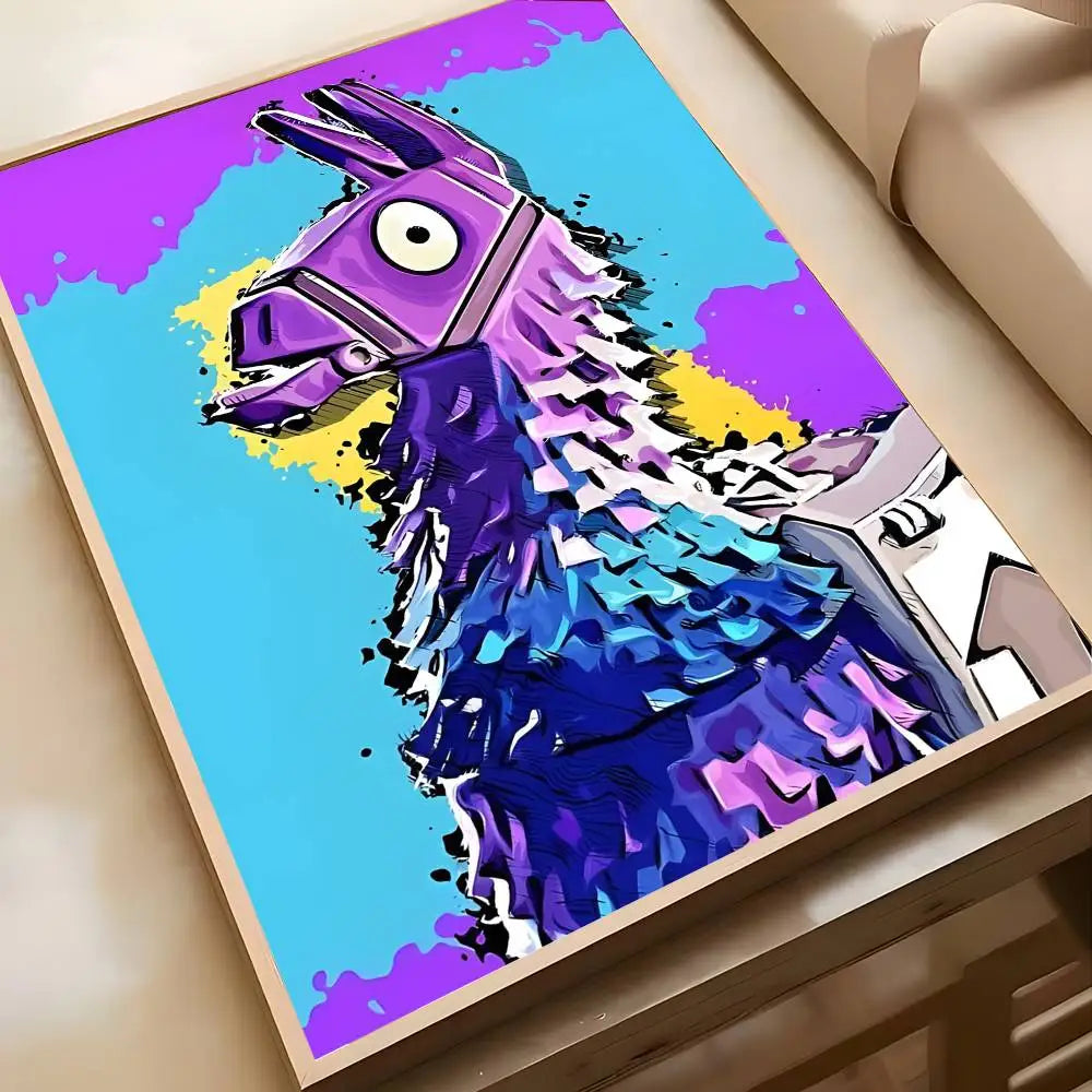 Hot Game F-Fortnites-Wallpaper Cool Poster Art painting poster with prints Home bedroom living room decoration gift