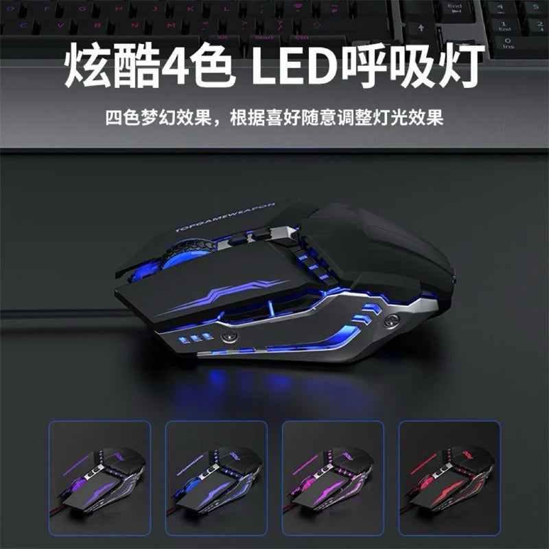 RGB Dual-Mode Wired Mouse 2.4G Wireless Mouse Gaming Mouse Rechargeable Silent Mouse 3600 DPI Adjustable Mouse Mice for Laptop