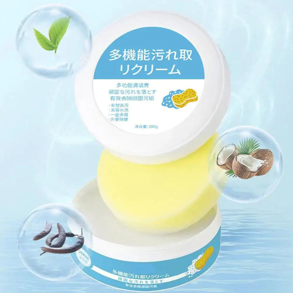 White Shoes Cleaning Cream Stains Remover Shoes Whitening All-Purpose Cleansing Cream With Wipe Sponge For Shoes Sneakers