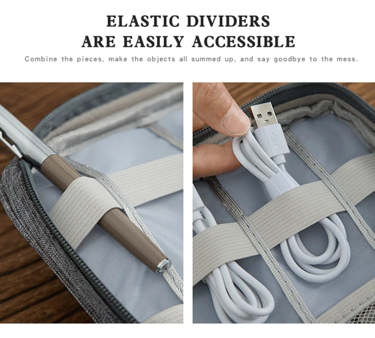 Electronics Organizer Travel Cable Organizer Bag for Electronics Accessories, Portable Tech Carring Large Storage Case for Charg
