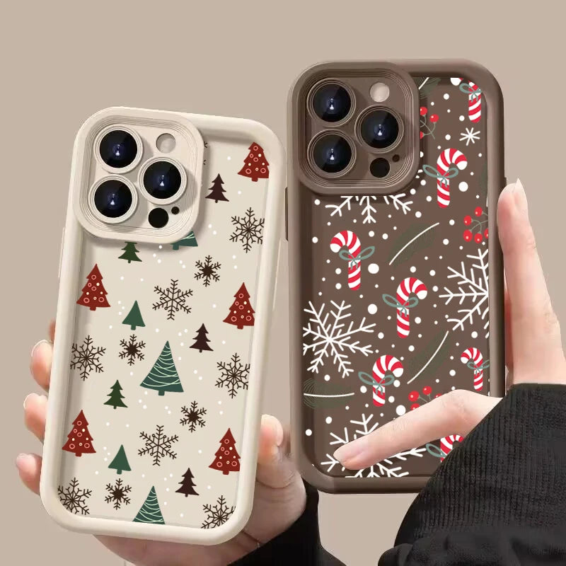 Phone Case For iPhone 17 16 15 14 Pro Max 11 12 13 Pro Max 7 8 Plus XR X XS Max Merry Christmas New Year Gifts Shockproof Cover