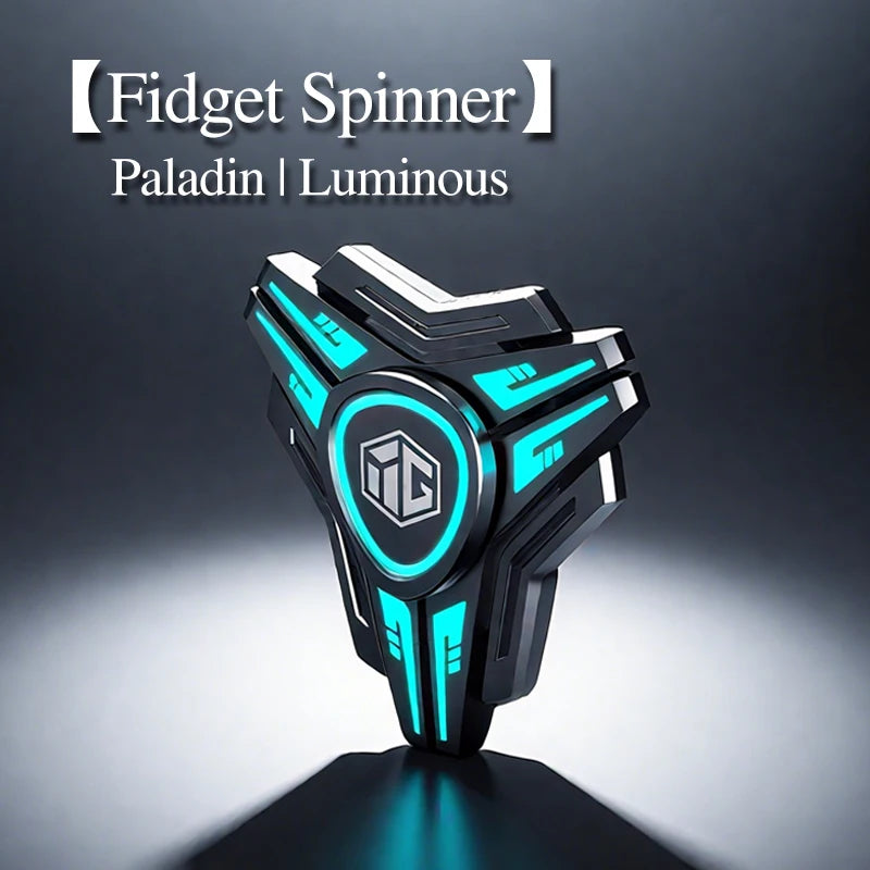 Finger Spinner Toy Anxiety Relief High Speed Metal Gyro Hand Spinner with Smooth Bearings Durable Alloy Light Up Office Desk Toy