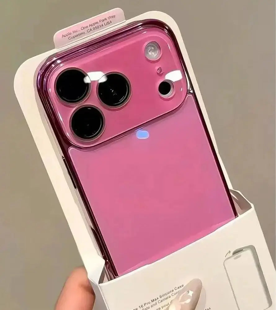 Luxury Tempered Glass Camera Protection Case for iPhone 17 16 15 14 13 12 11 Pro Max Plating Bumper Shockproof Hard Back Cover