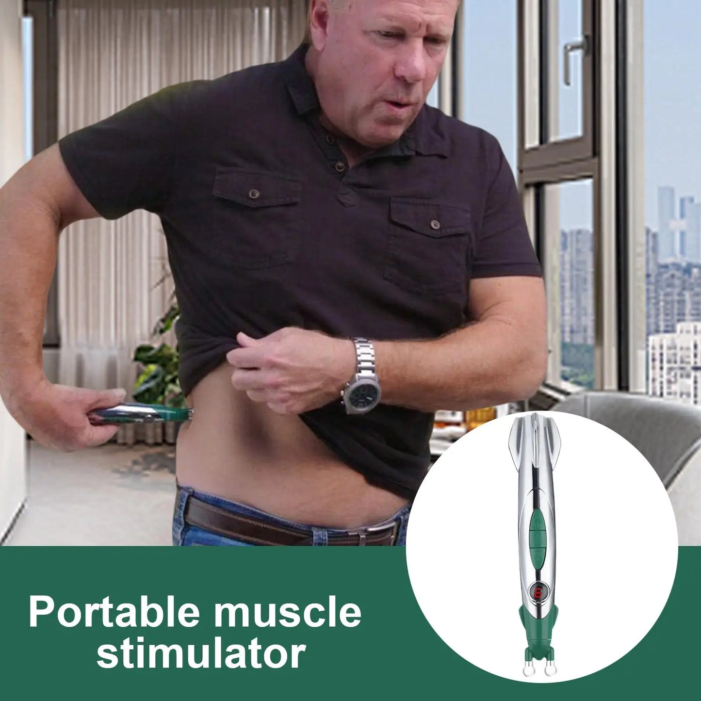 Massage Pen Portable Muscle Stimulator Meridian Massager Device For Fitness Enthusiasts Athletes Shoulder Back 9 Adjustable