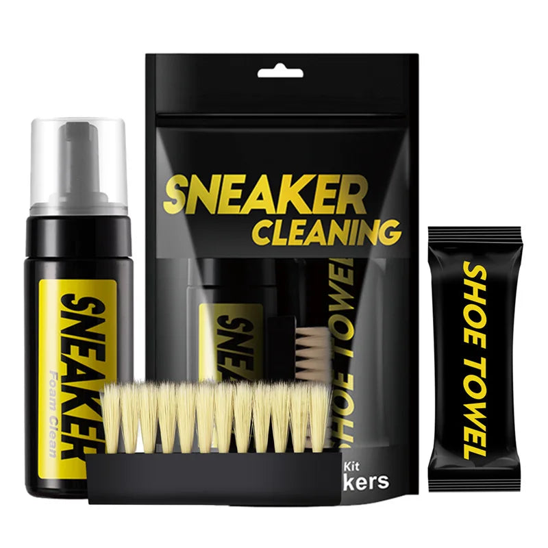 Shoes Cleaner Suit Foam Dry Cleaning 150ML Water-Free Foam Sneakers Cleaner Shoe Brush Shoe Cloth Work on White Shoe Suede Boot