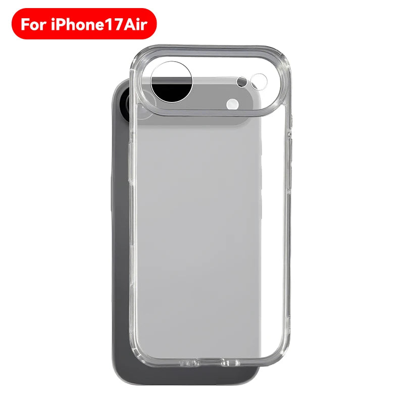 Military-Grade Case For iPhone 17 Case Anti-Yellowing Protection Anti-fall Slim Transparent Cover for IPhone17 17Air Pro Max