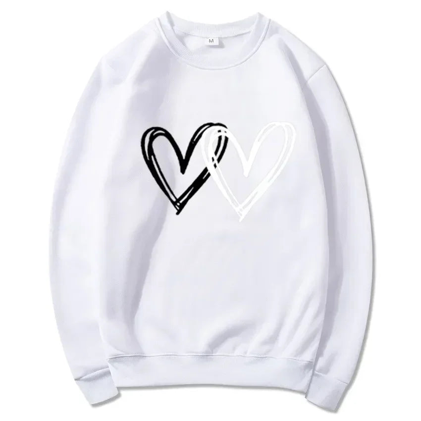 Valentine's Day Love Flower Printed Crew-neck Hoodie Sweatshirt  Sweatshirts  Streetwear  Streetwear Men