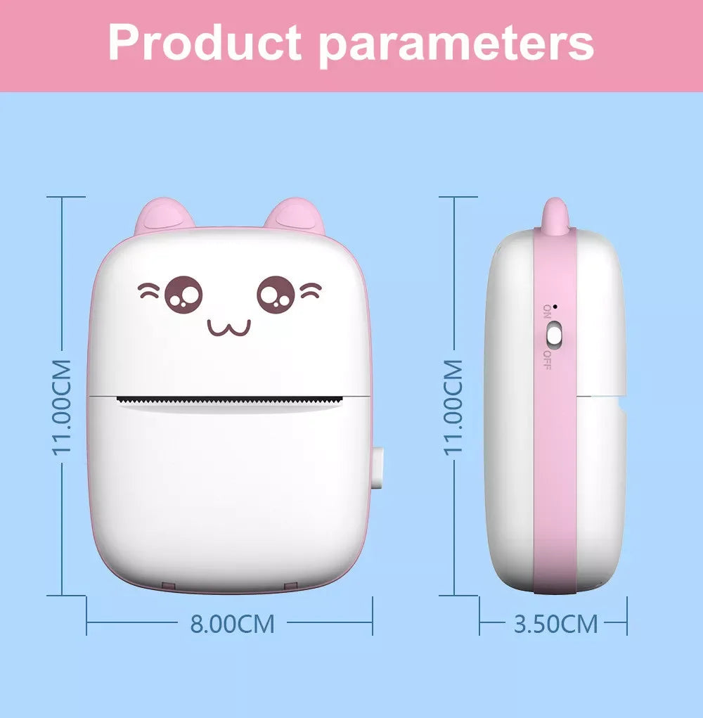 Mini Thermal Printer Paper - Colorful Self-Adhesive 57mm Label Stickers for Bluetooth Inkless Photo Printer