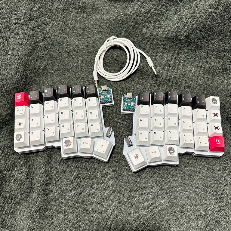 Silakka54 Split Keyboard Kit Wired Hot Swap Support VIAL Split Ergonomic Keyboard RP2040zero Customized PC Gamer Accessories