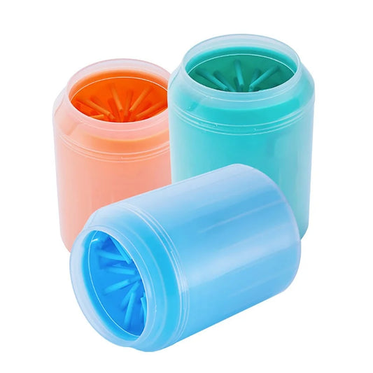 Portable Pet Paw Cleaner Soft Silicone Foot Washer with Cleaning Brush Dog Towel Bucket - Efficient Pet Cleaning Supplies