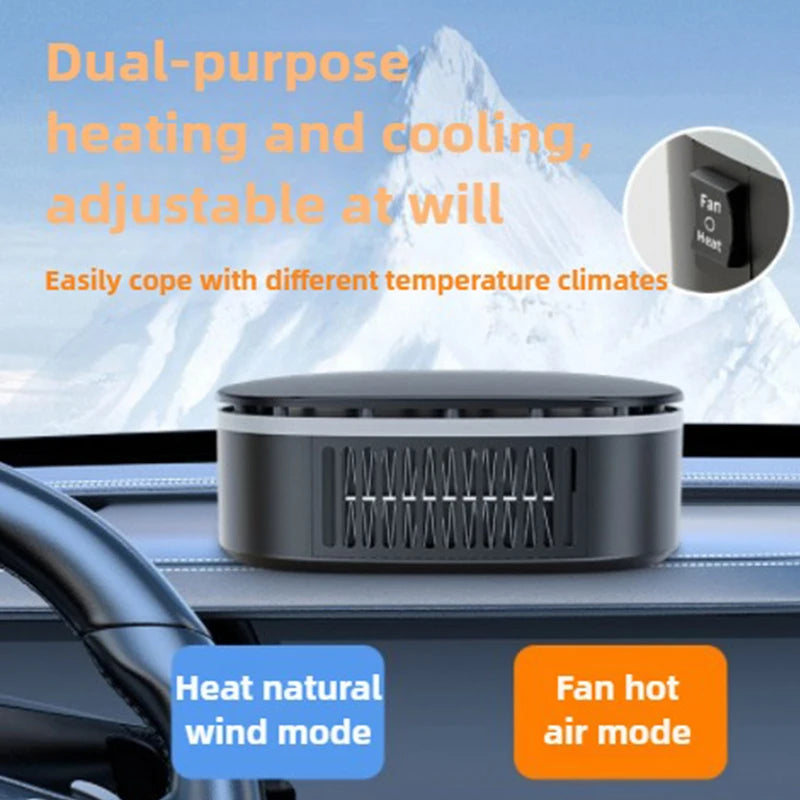 Portable Car Heater 12V Car Triangle Heater Car Electric Heater Car Hot Cold Air Heating DefrostDefog HeaterWithCuction Cup