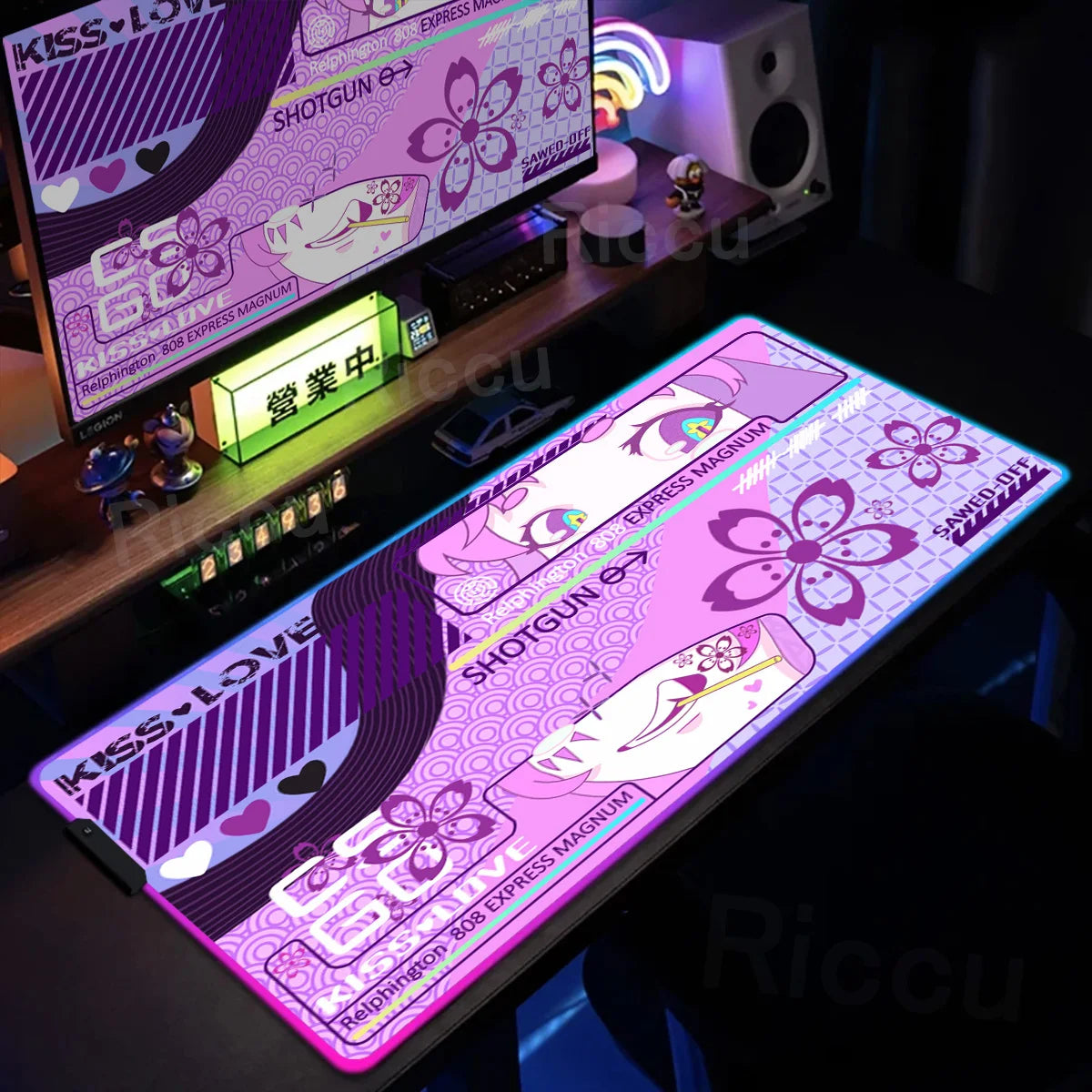 RGB Keyboard Mat Printstream Large Rubber Mouse Pad Gaming Antislip Rug LED Mouse Mat 900x400mm CSGO Gamer Mousepads PC Desk Pad