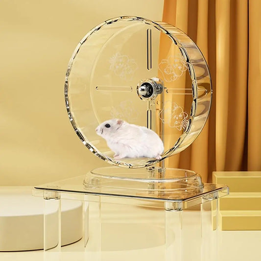 Hamster Running Sport Transparent Widened Running Wheel Support Toy Small Pet Roller Bearing  Silent Running Wheel