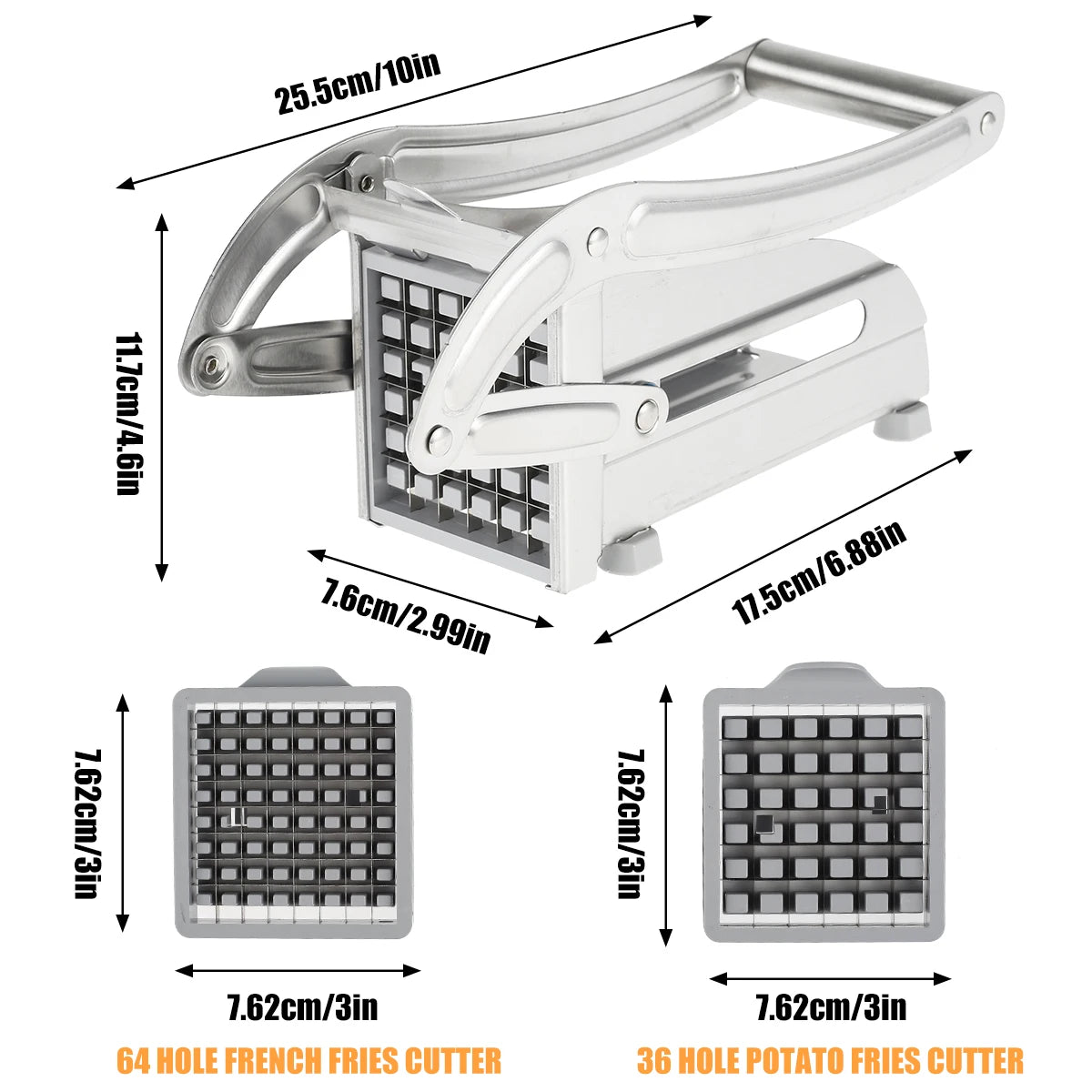 Cutting Potato Machine Potato Slicer Manual French Fry Cutter Multifunct Chipper Tool for Cucumber Fruits Vegetable Slicer Dicer