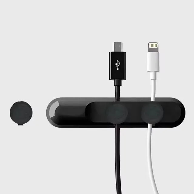Magnetic Desktop Cable Clips Cord Management Tiny 3 Size In 1 Wire Cable Organizer Usb Data Line Storage Suitable