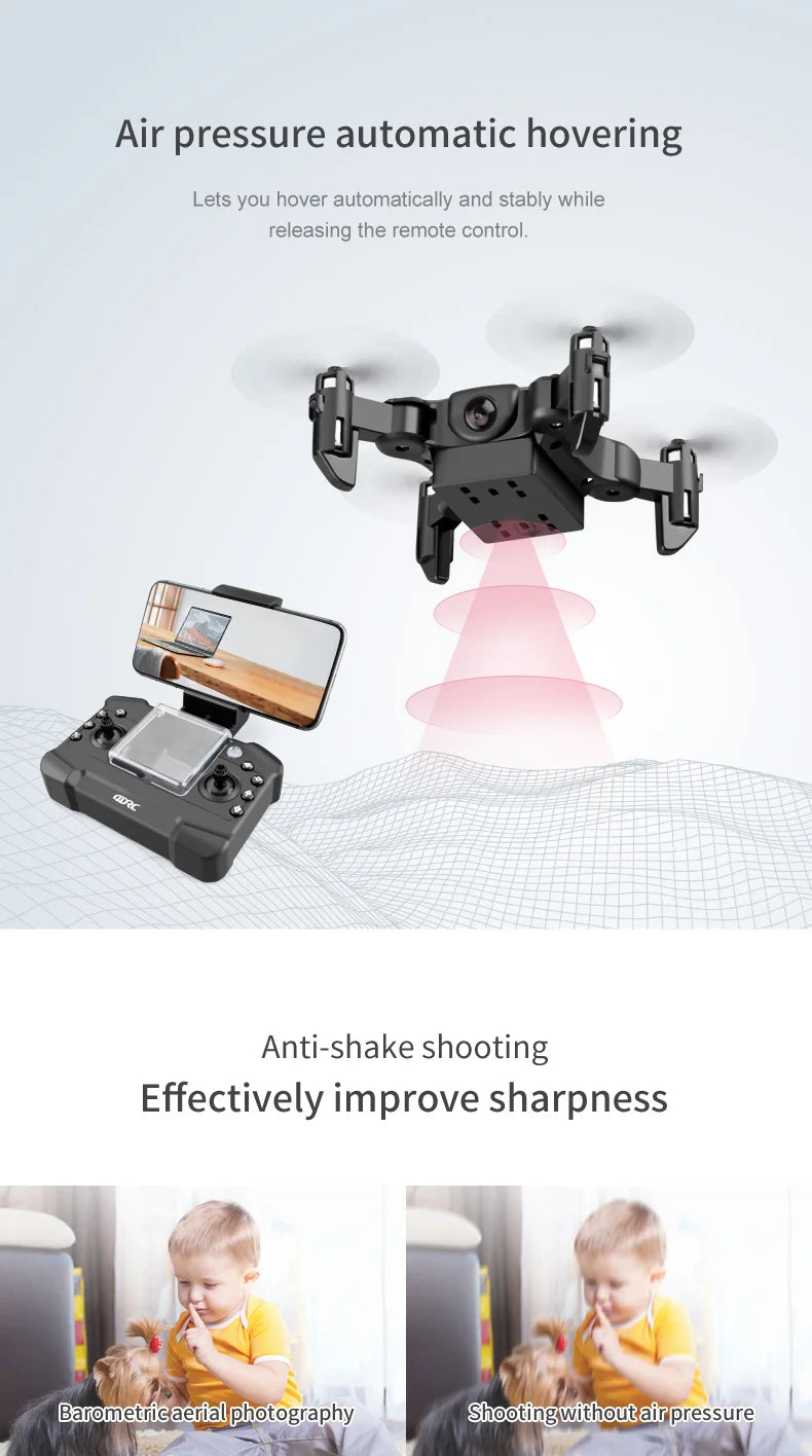 Mini V2 Drone 8k Professional Hd Dual Camera 5G FPV Air Pressure Wifi Remote Control Aircraft Obstacle Avoidance Aerial Drone