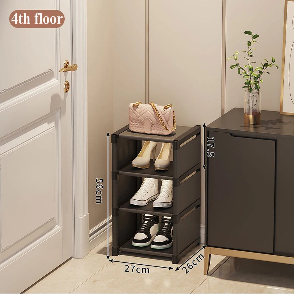 Multiple Layers Shoe Organizer Shoe Rack Organizer Space Saving Rack For Wall Corner Stackable Shelf Adjustable Saving Cabinet