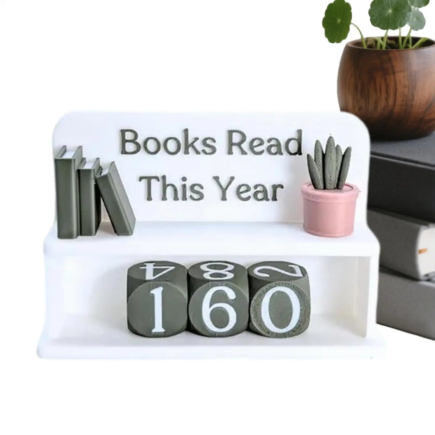 Book Reading Counter Modern Reading Tracking Sign For Classroom Library Bedside Table Student Teacher Reading Challenge Gift