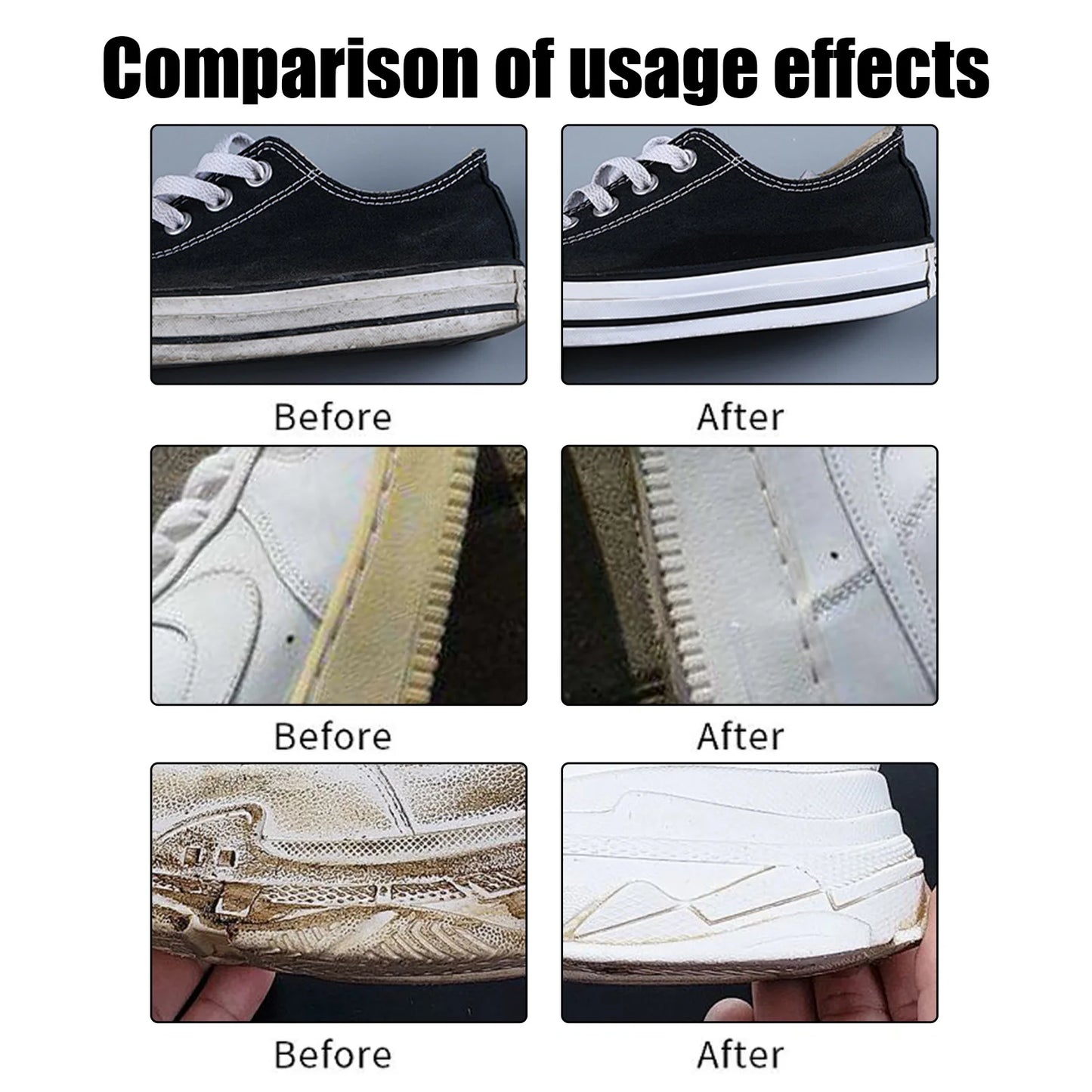 White Shoes Cleaner Stains Dirt Remover Shoe Whitening Cleaning Sneaker Remove Yellow Edge White Shoes Cleaning Gel Kit 100ml