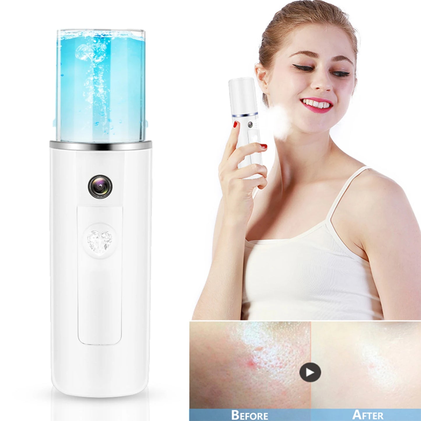 Cold Sprayer Facial Sprayer Sprayer 20ml USB PortableNano Mist Spray Atomization  Face Facial Moisturizing Mist Sprayer