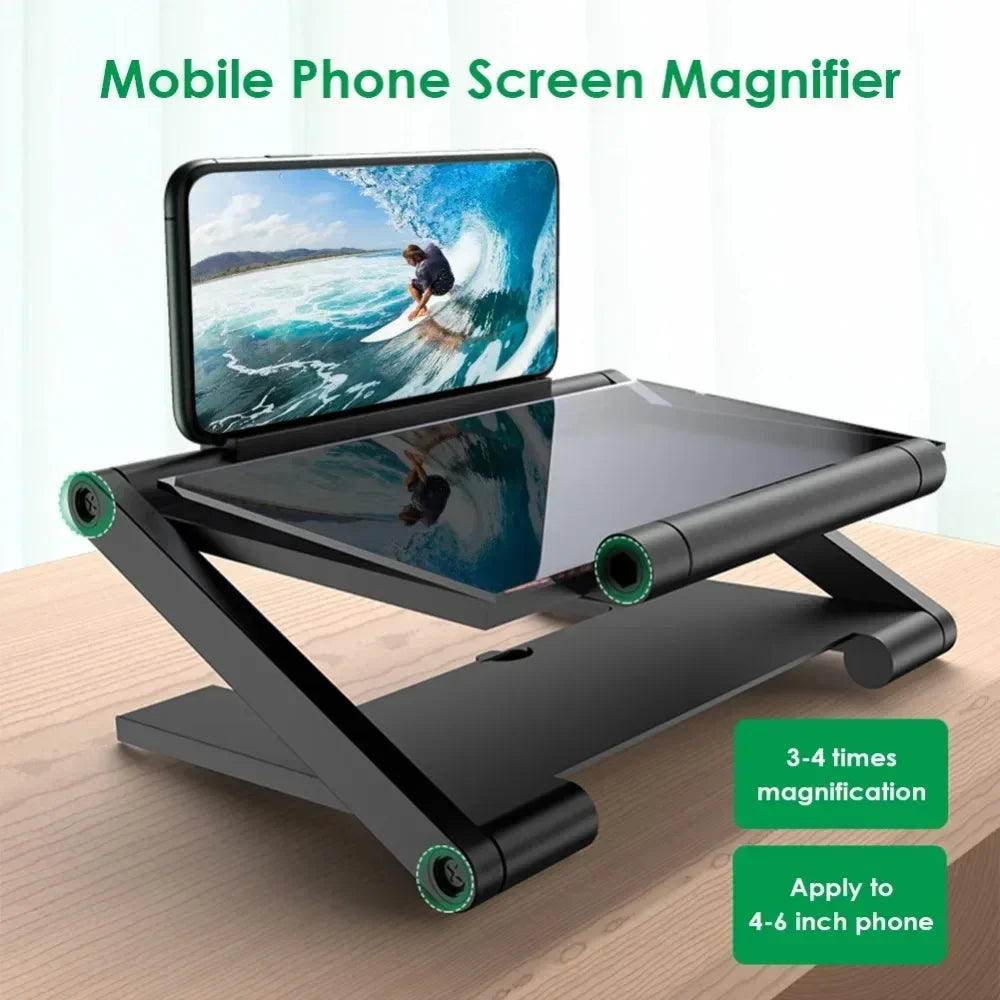 10 inch 3D Screen Amplifier Mobile Phone Screen Video Magnifier HD Expander Projector Smart phone Display Magnifying Bracket