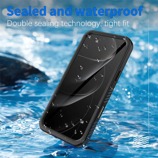 ShellBox Waterproof Phone Case For iPhone 17ProMax Air 16 15 14  Sealed Underwater Diving Full Coverage IP68 Water Proof Case