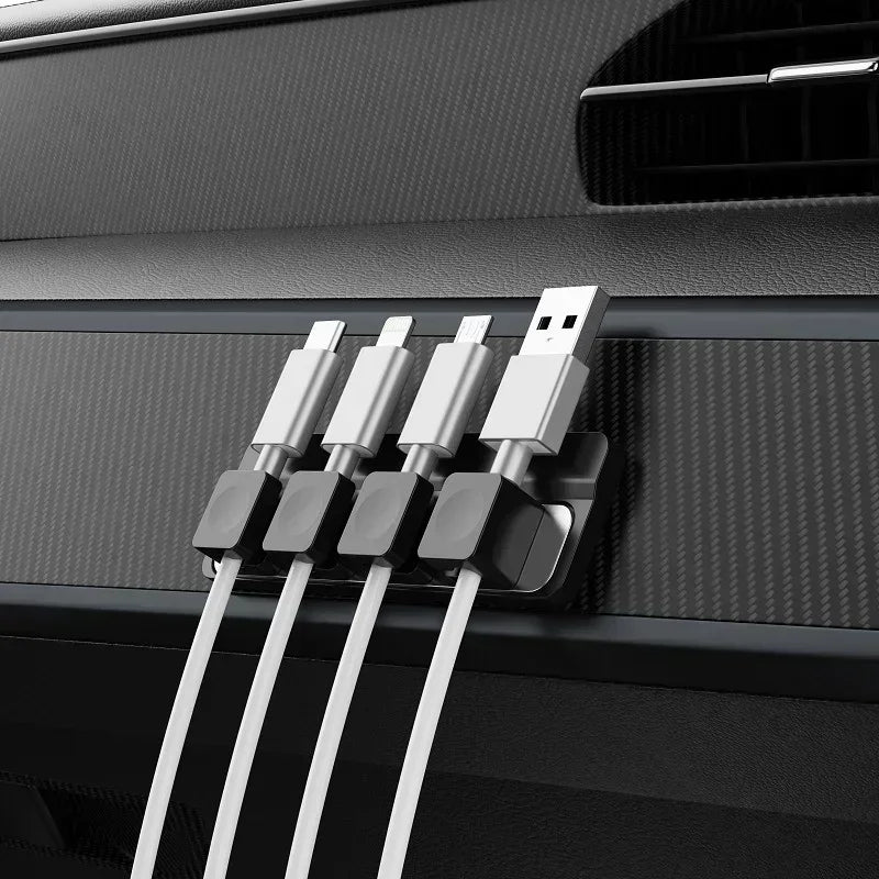 Magnetic Can Be Taken Mobile Cable Organizer Magnetic Base Desktop Data Cables Manager Cell Phone Charging Cable Magnetic Clamp