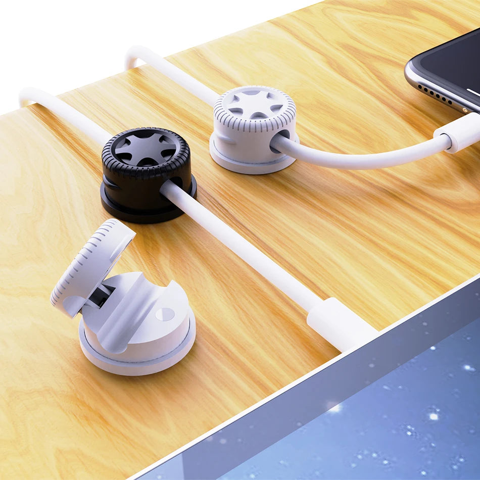 Magnetic Cable Organizer Adjustable Cable Clips Holder Adhesive Wire Keeper Cord Management for Car Home Office Under Desk
