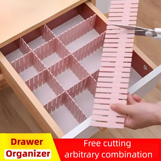 4/8/12 Pieces Drawer Divider Adjustable  Storage Organizer Separator for Tidying Clutter Cutlery  Desk & Kitchen Bedroom Office