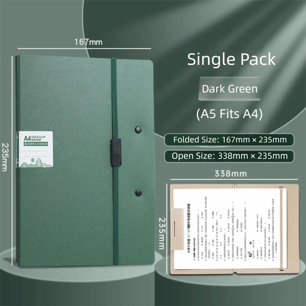 Foldable Folders A4 To A5 Folder A4 Folding Board Student Test Paper Storage Folder Organize Folder File Contract Folder