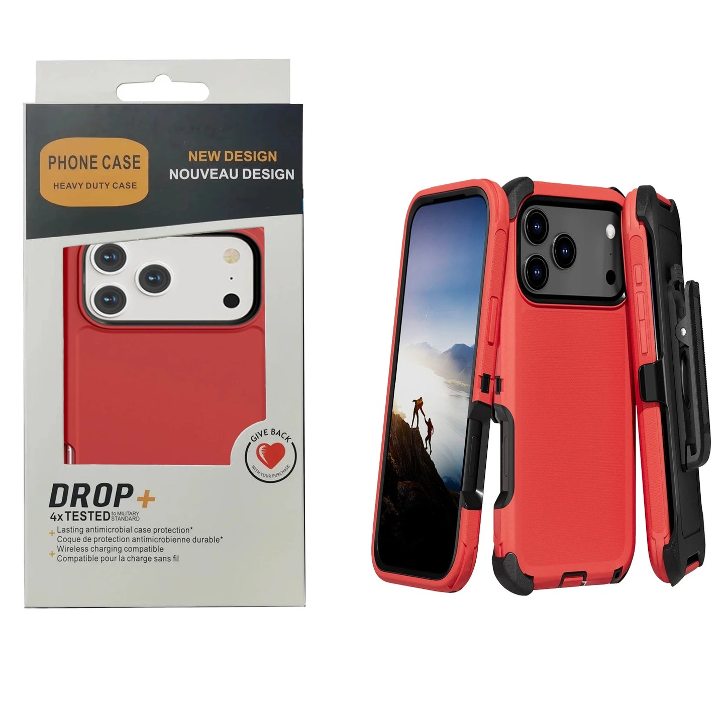 Multi-layer Heavy Mechanical Rugged Case For IPhone 17 Air 16 15 14 Plus 13 12 11 Pro Max With Clip OTT-Box Anti-Drop Back Cover
