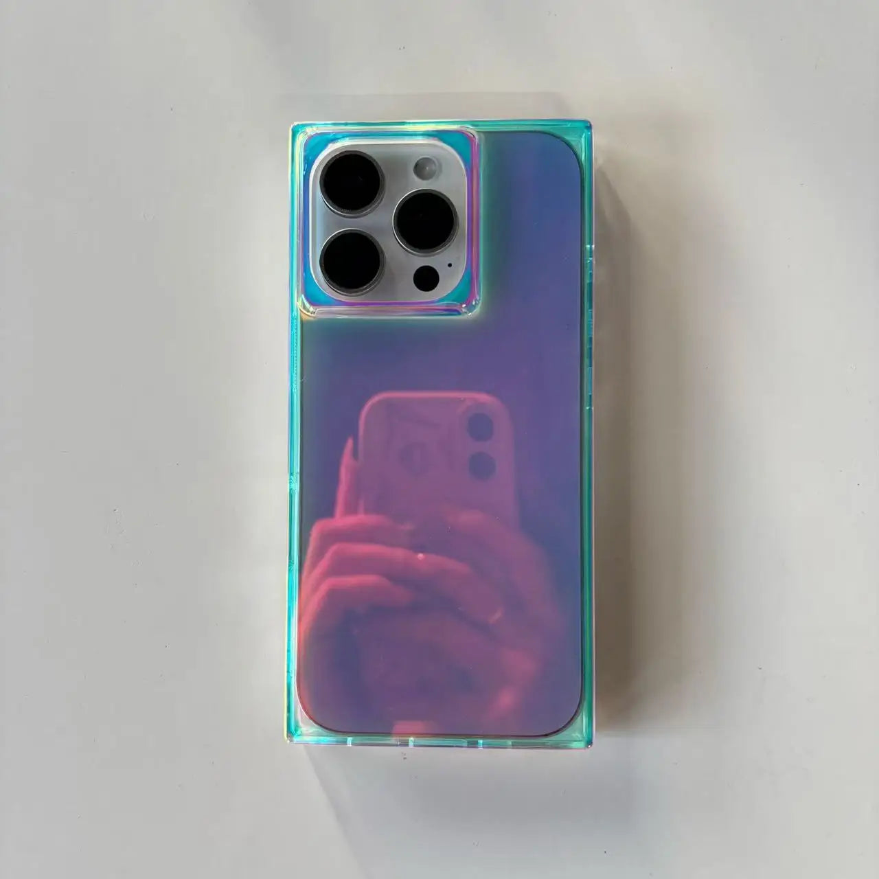 Fashion Cool A Riot of Colours laser light Dazzling Rectangle Cover Case for iPhone 13 14 15 16 17 Pro Max Glossy Phone Case