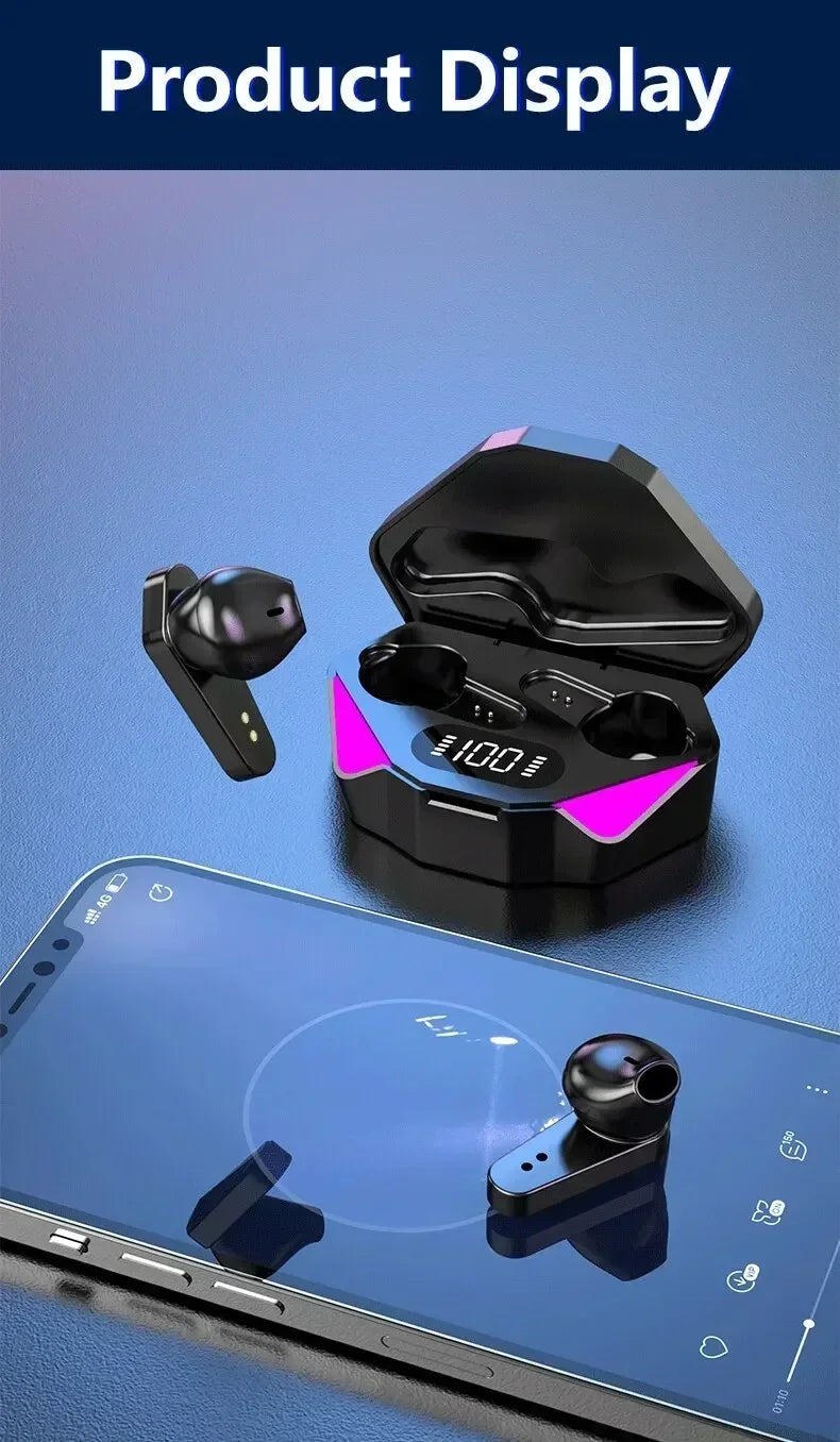 NEW X15 TWS Earphones Bluetooth Wireless Gamer Headphones 65ms Low Latency Earbuds fone Gamer Headset Gamer With Mic Handfree
