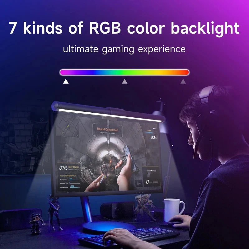 LED Desk Lamp Monitor Screen Light Bar RGB Computer Atmosphere Double sided Lights  For Work Study Read Gaming Dimming Lighting