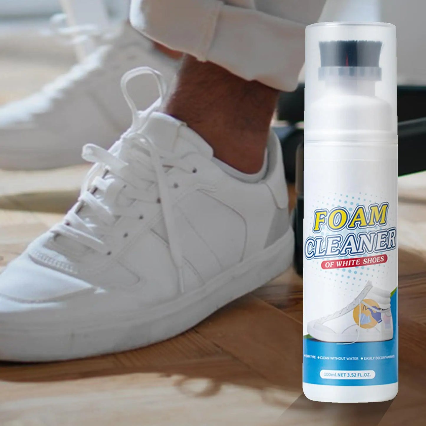 White Shoes Cleaner With Brush Head Polish Cleaning Tool For  Tennis Casual Leather Shoe Sneakers Shoe Brushes Spong Supplies