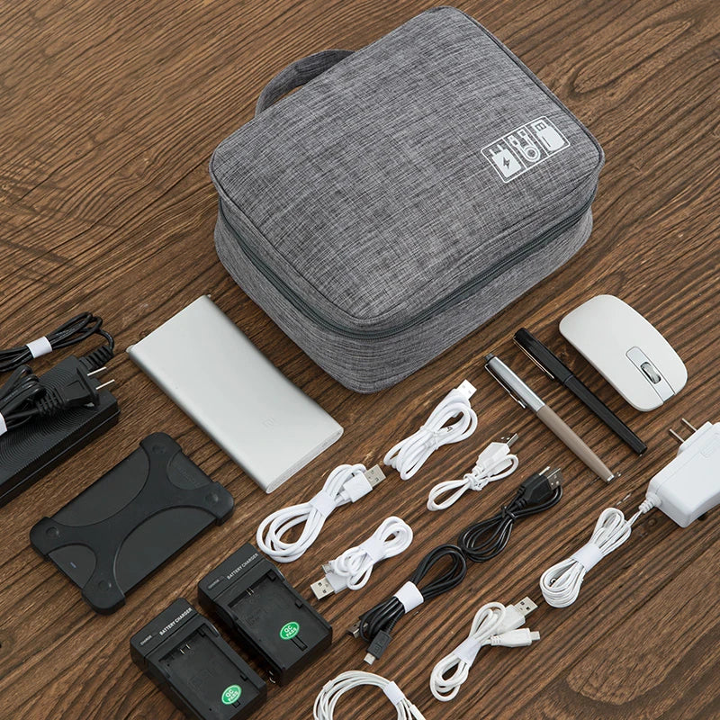 Electronics Organizer Travel Cable Organizer Bag for Electronics Accessories, Portable Tech Carring Large Storage Case for Charg