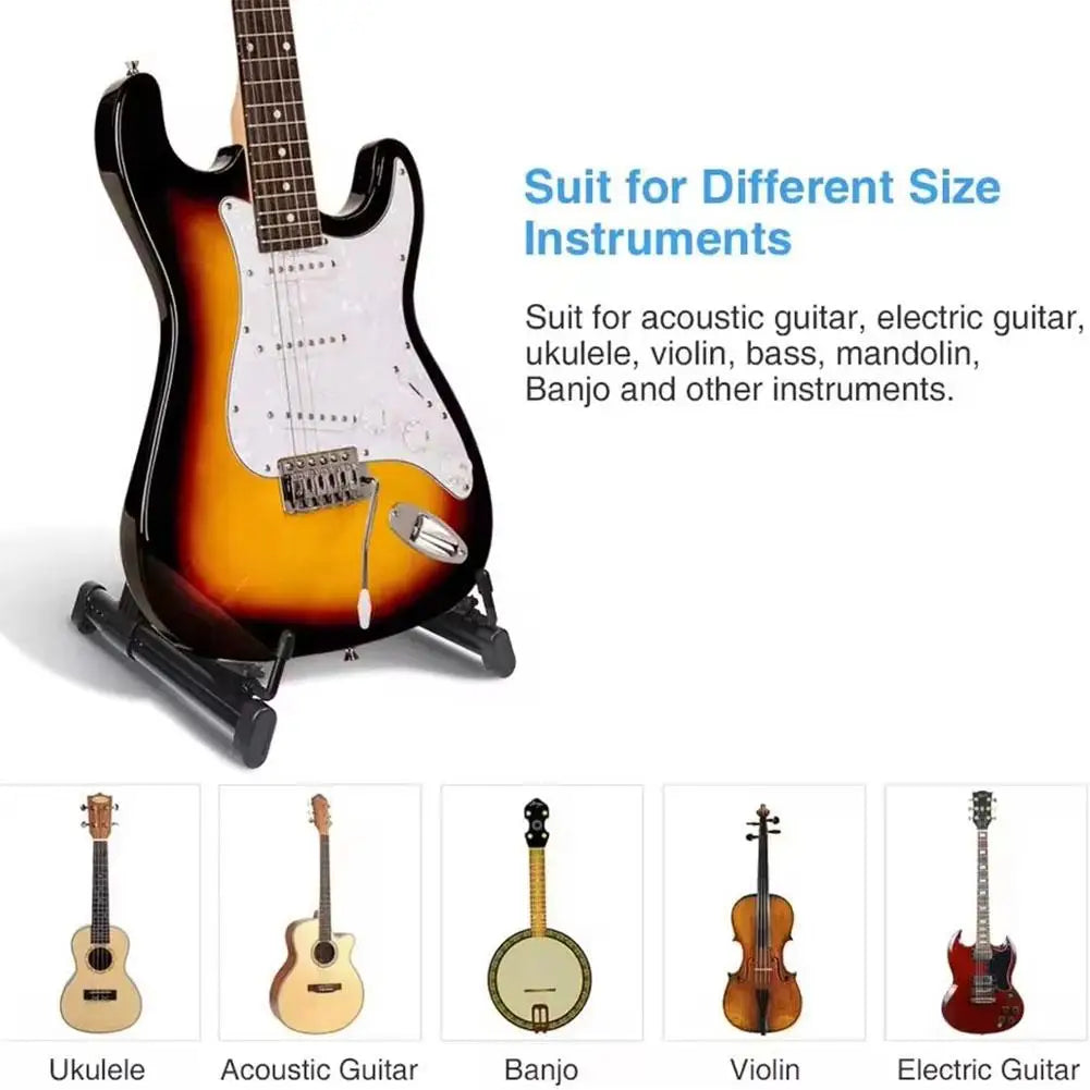 Foldable Guita rStand for Acoustic Guitars Electric and Bass Portable and Lightweight Easy Household Universal Floor Stand