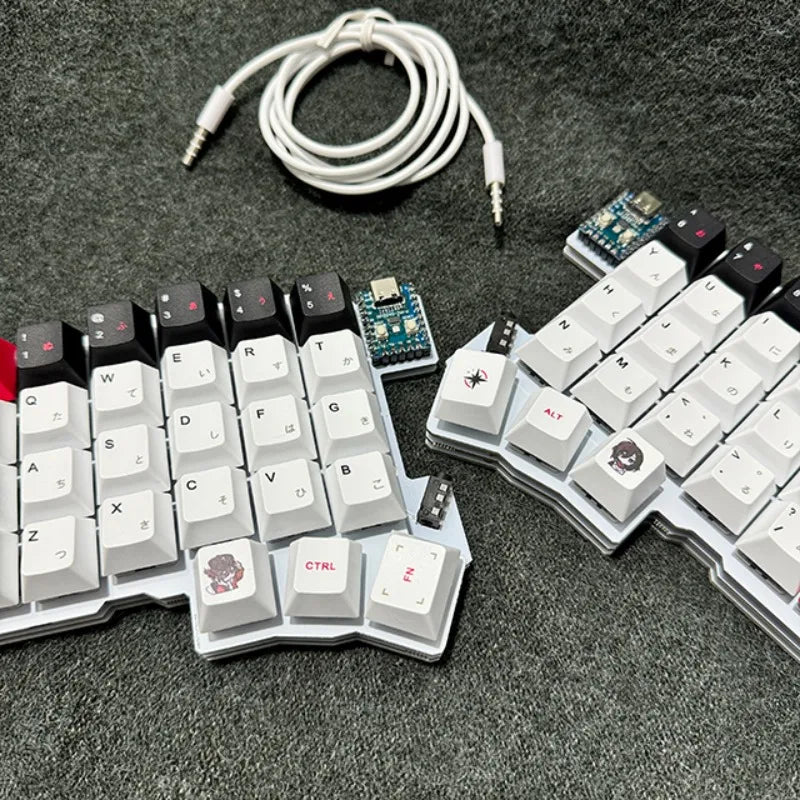 Silakka54 Split Keyboard Kit Wired Hot Swap Support VIAL Split Ergonomic Keyboard RP2040zero Customized PC Gamer Accessories